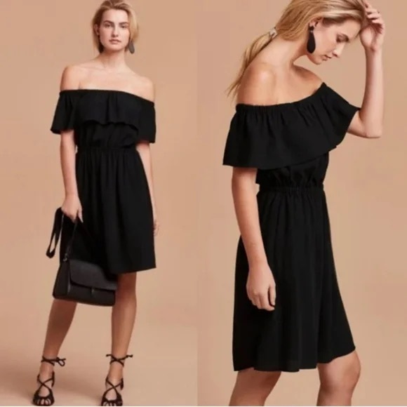 Aritzia Wilfred Hosta Off Shoulder dress in Black size M - Picture 1 of 3